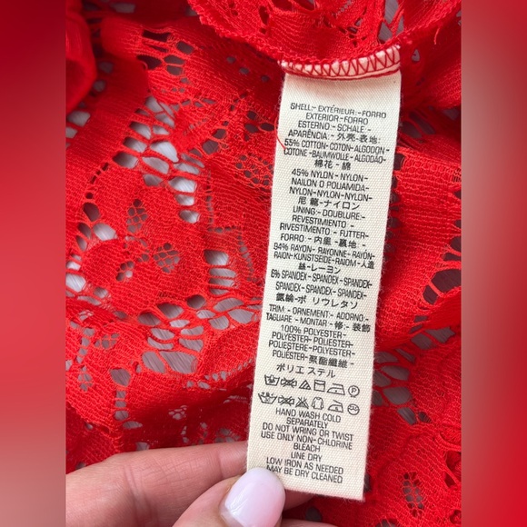 Free people Sweet Dreams Top size S bright red color - Picture 7 of 12